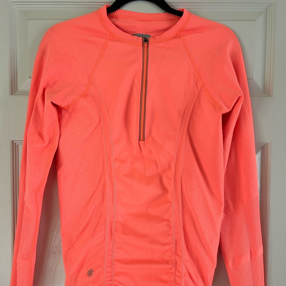 Athleta 3/4 Zip Dri Fit Long Sleeve Shirt